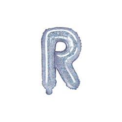Balon foliowy Litera "R", 35cm, holograficzny