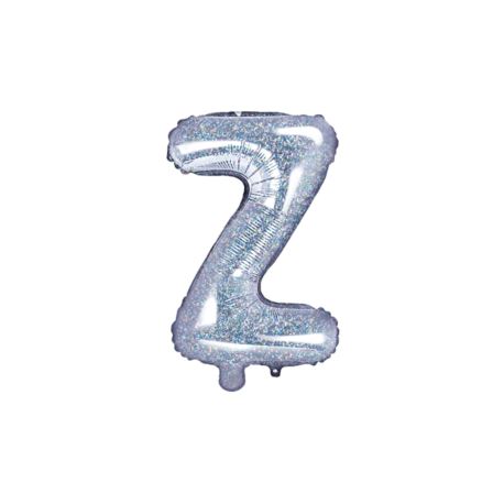 Balon foliowy Litera "Z", 35cm, holograficzny