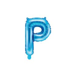 Balon foliowy Litera "P", 35cm, niebieski