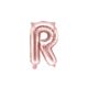 Balon foliowy Litera "R", 35cm, różowe złoto