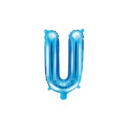 Balon foliowy Litera "U", 35cm, niebieski