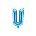 Balon foliowy Litera "U", 35cm, niebieski