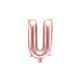 Balon foliowy Litera "U", 35cm, różowe złoto