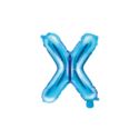 Balon foliowy Litera "X", 35cm, niebieski