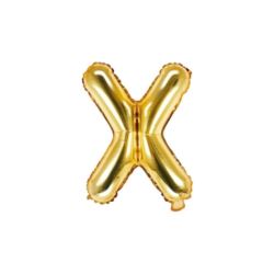 Balon foliowy Litera "X", 35cm, złoty