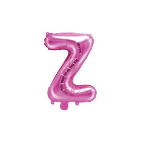 Balon foliowy Litera "Z", 35cm, ciemny różowy