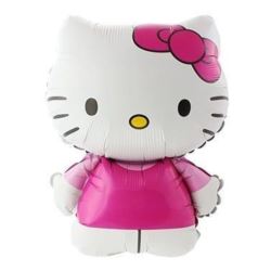 Balon, foliowy 24" FX - "Hello Kitty"(czerwona kok