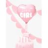 Balon foliowy Serce - It's a girl, 45cm, jasny róż
