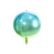 Balon foliowy Kula ombre, niebiesko-zielony, 35cm