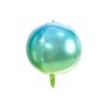 Balon foliowy Kula ombre, niebiesko-zielony, 35cm
