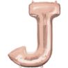 Balon foliowy Litera "J" różowe złoto - 58x83 cm