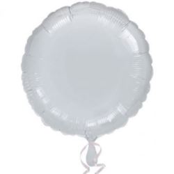 Balon foliowy mtalik - srebrny 43 cm