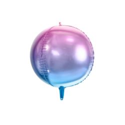 Balon foliowy Kula ombre, fioletowo-niebieski, 35c