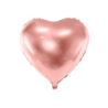 Balon foliowy Serce, 61cm, różowe złoto