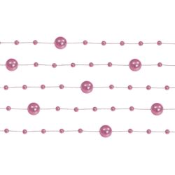 Girlandy perłowe, różowy, 1,3m