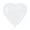 Balon CR17 pastel "Serce duże" - biały/ 50 szt.