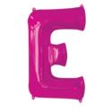 Balon foliowy Litera "E" różowyi, 53x81 cm