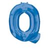 Balon foliowy Litera "Q" niebieski, 60x81 cm