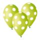 Balony Premium "Grochy", zielone 12"/5 szt.