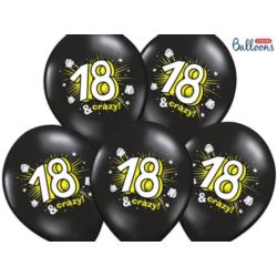 balony, balony na hel, dekoracje balonowe, balony Łódź, balony z nadrukiem, Balony 30 cm,18 & crazy, Pastel Black, 50 szt.