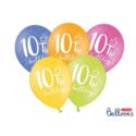 Balony 30cm, 10th! birthday, mix