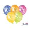 Balony 30cm, 10th! birthday, mix