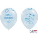 Balony 30 cm Sweet Birthday,Pastel Blue, 6 szt.