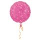 Balon foliowy okrągły różowy gwiazdki 43 cm