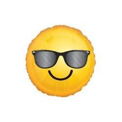 Balon foliowy Uśmiechnięty Emoticon w okularach
