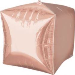 Cube - kostka różowe złoto 38 x 38 cm, 1 szt