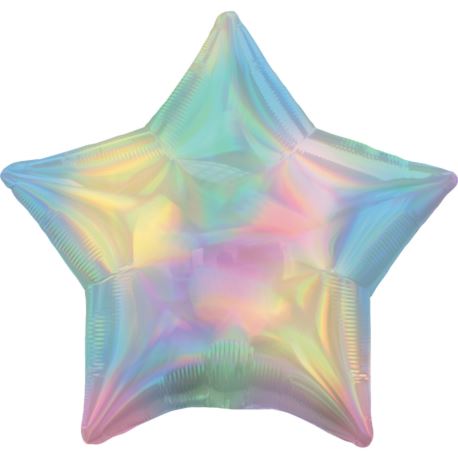 Balon foliowy gwiazda standard hologram 43cm