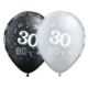 Balon QL 11" znadr."30" pastel czarny, srebrny