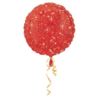 Balon foliowy okrągły czerwony gwiazdki 43 cm