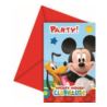 Zaproszenia z kopertą "Playful Mickey" 6 szt.
