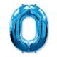 Balon foliowy FX - "Number 0" niebieski,95 cm
