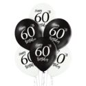 Balony 12" 60. urodziny 6 szt.