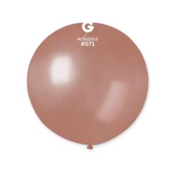 balony, balony na hel, dekoracje balonowe, balony Łódź, balony z nadrukiem, Balon GM220, kula metalik 0.65m, różowo-złota