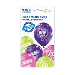 Balony 12" Best Mom Ever 6 szt.