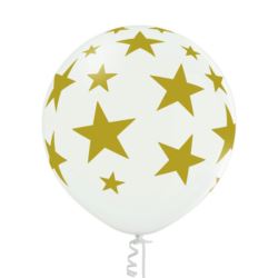 Balon Gwiazdki 1 szt. Biały