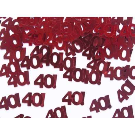 Konfetti metalizowane, liczba "40" 15g, 1op.