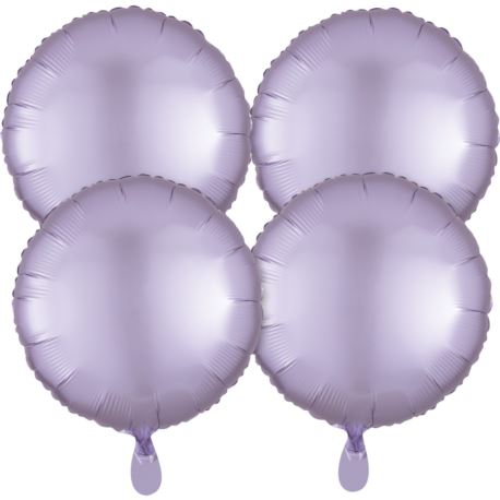 Balony foliowe okrągłe Satin Luxe Pastel Lil 4szt.