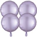 Balony foliowe okrągłe Satin Luxe Pastel Lil 4szt.