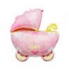 Balon foliowy Wózek, różowy, 60 cm
