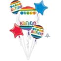 Bukiet balonów "Rainbow Birthday Personalize It!"