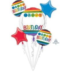 Bukiet balonów "Rainbow Birthday Personalize It!"