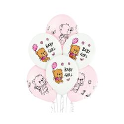 Balony 12" Cute Baby Girl, 6 szt.