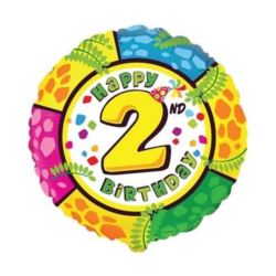 balony, balony na hel, dekoracje balonowe, balony Łódź, balony z nadrukiem, Balon, foliowy 18" FX - Happy Birthday - "2"