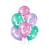 Balony 12"  Birthday Mermaid 6 szt/op.