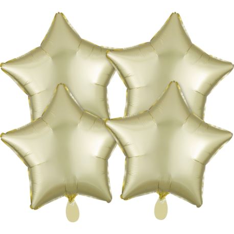 Balony foliowe gwiazdy Satin Luxe Pastel Gol 4szt.
