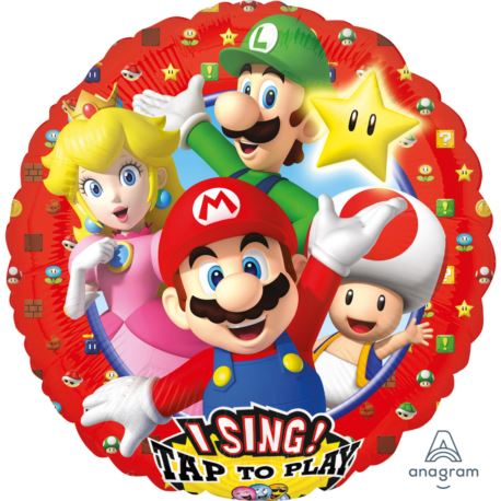 Balon foliowy "Super Mario Brothers" Sing-A-Tune